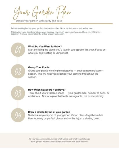 The Garden Year Workbook Plan